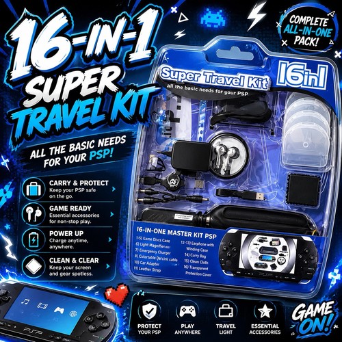 Psp super travel kit - 16,