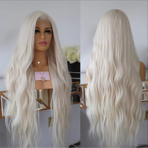Platinum blonde long wavy - blonde,