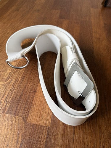 Premium white leather marching - white,