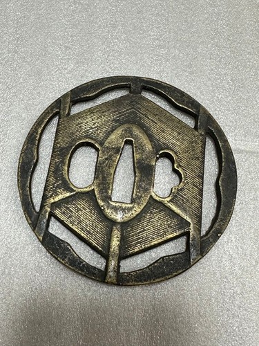 Copper tsuba sword fittings - tsuba,