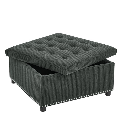 Tufted storage ottoman - tufted,