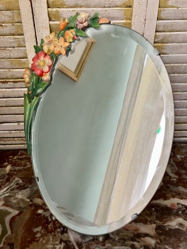 Vintage oval tabletop floral - oval,