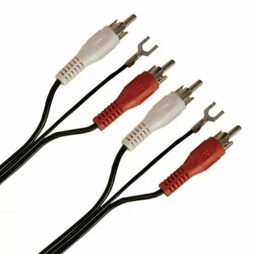 Twin rca earth ground - +,