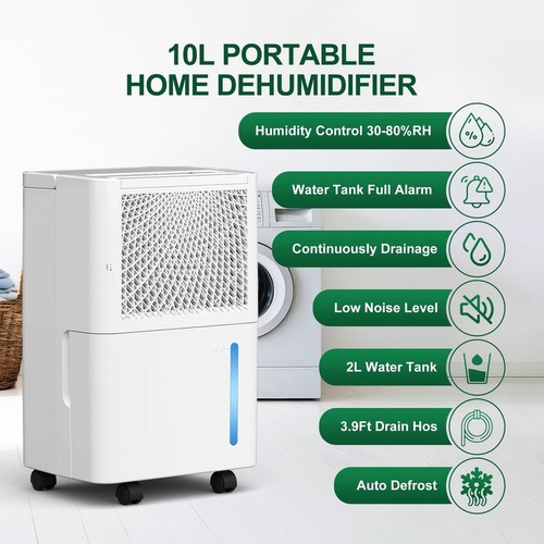 Philodeco 10l day dehumidifier - 10l/day,