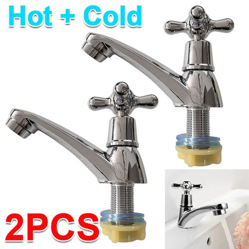 Twin taps set hot - 2x, cold