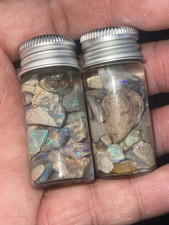 Over 50Cts Australian Opal Rough.  Lightning Ridge and Coober Pedy jars.