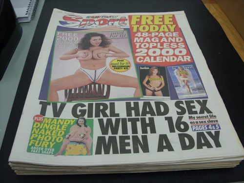 Vintage sunday sport newspaper - vintage,