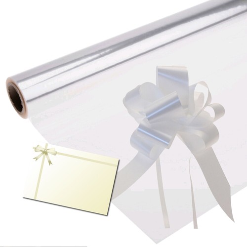 Clear cellophane hamper gift - clear,