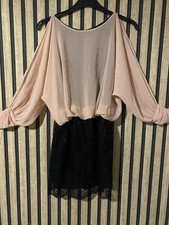 Zara Pink Black Chiffon Lace