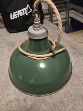 Vintage Green Enamel Ceiling Light Pendant Lamp Shade Led Es Bulb