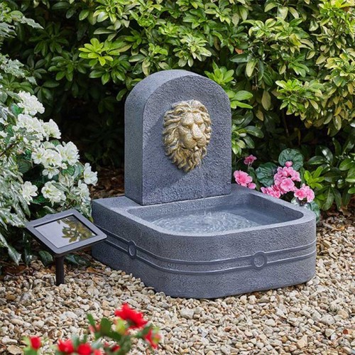 Smart solar lions head water - solar,