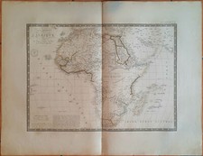 1869 - Africa - antique map Of Brue