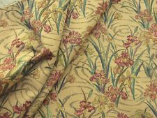 Vintage Heavy Tapestry Brocade Interiors Fabric Iris Design 40"L x 55" W