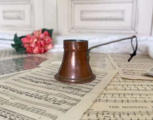 Vintage copper pouring ladle - vintage,