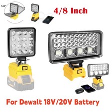 LED Work Light for Dewalt 18V/20V XR Battery 6500K Cordless Flashlight Dual USB