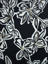Black/Gold Foil Large Floral