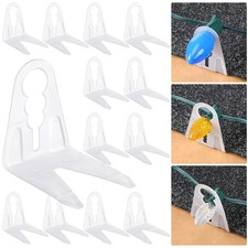 50 Pieces Christmas Light Clips Gutter Hangers Outdoor Shingle Tab Hooks Reus...