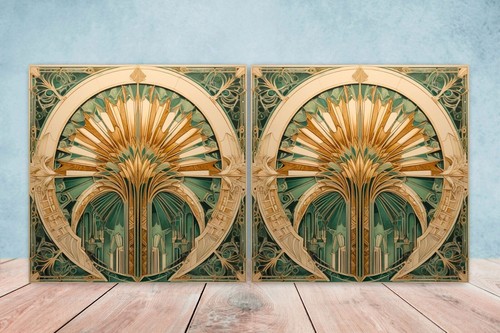 Art deco design - ceramic, tiles