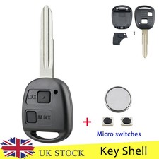 2 Button Key Fob Case Shell For Toyota Yaris 2005 2006 2007 2008 2009 2010 2011