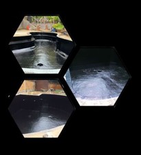 15 Metre² Fibreglass Pond Kit, Polyester Resin, Tissue, Black Topcoat, Matting