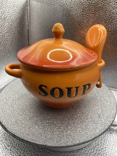 Soup bowl lidded spoon - spoon, &
