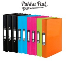 10 Pack A4 Pukka 2-Ring All Coloured Ring Binders Folder File For Paperwork