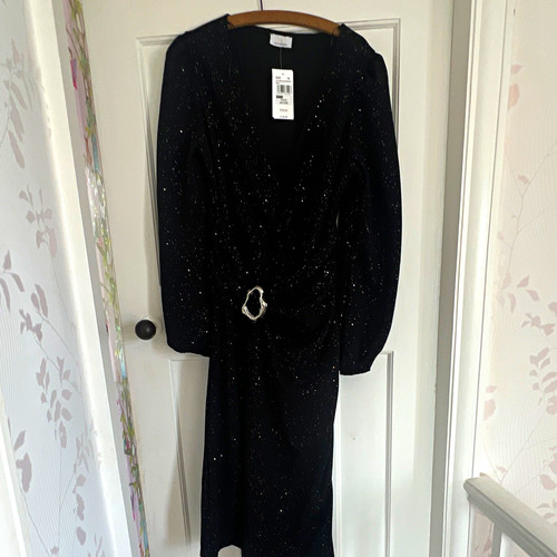 Quiz black wrap - quiz, v-neck