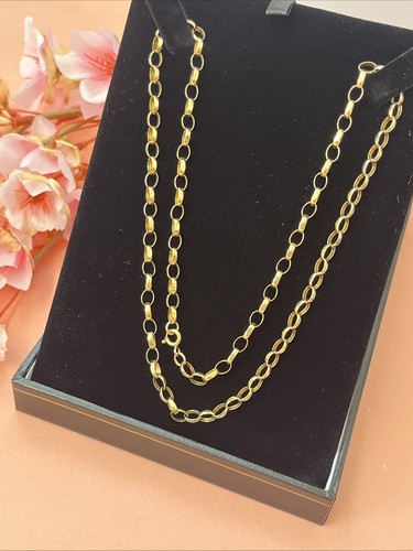 9ct gold belcher necklace - gold,