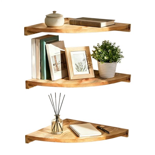 Floating corner shelf - shelf, shelves