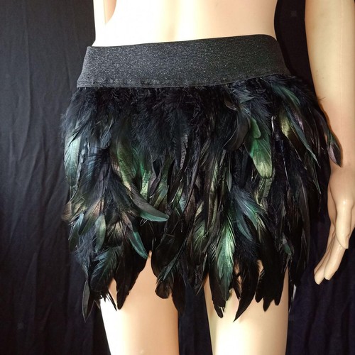 Ostrich feather skirt faux - ostrich,