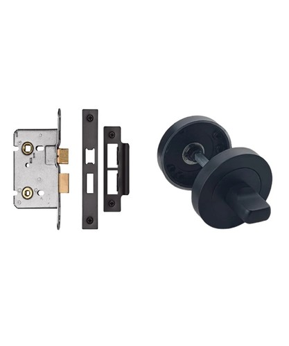 Bathroom mortise lock - bathroom, matte