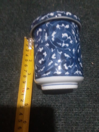 Chinese blue white lidded - blue, &