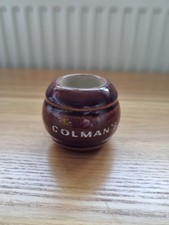 Collectible Vintage Colman's Brown Mustard Pot