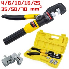 16 Ton 8 Dies Hydraulic Crimper Wire Battery Cable Lug Terminal Crimping Tool UK