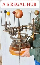 Antique Brass Orrery Solar System Sun~Earth~Moon Motion Scientific Research Mode