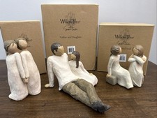 Willow Tree Father & Daughter Sisters Heart Soul Two Alike Susan Lordi Lot Of 3