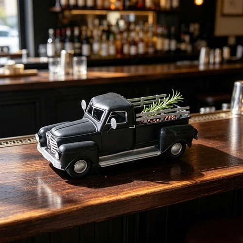 Distressed metal car model - metal,
