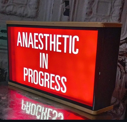 Vintage illuminated hospital