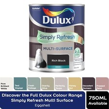 Dulux Simply Refresh Multi Surface Eggshell Paint 750ml, Select your Shades