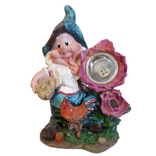 Garden gnome with solar light - gnome,