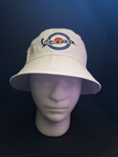 Vespa Target White Cotton Bucket Hat Ska Skinhead Scooter Retro FREE P&P