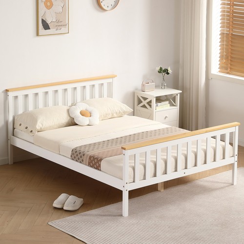 Double bed white - bed, 4ft6
