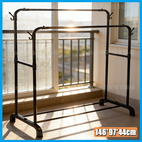 Long double clothes - clothes, rail