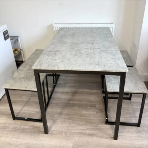 Dining table and bench set - table,