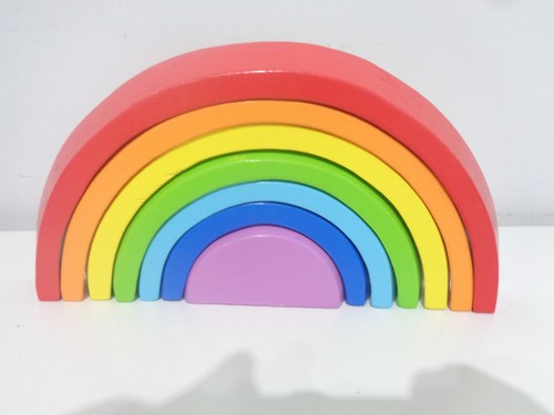 Wooden stacking painted - wooden,