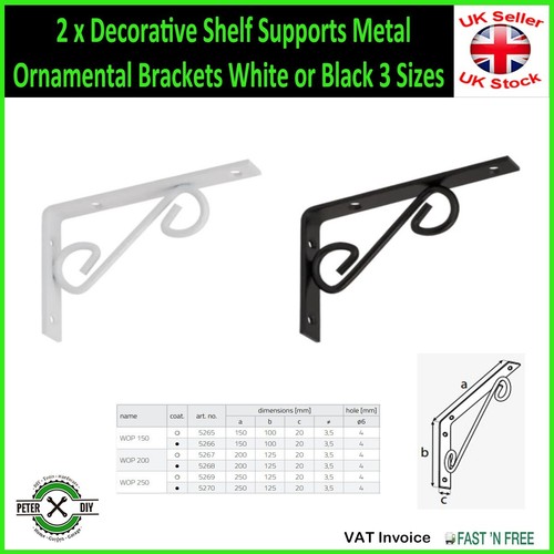 Decorative shelf supports - x,