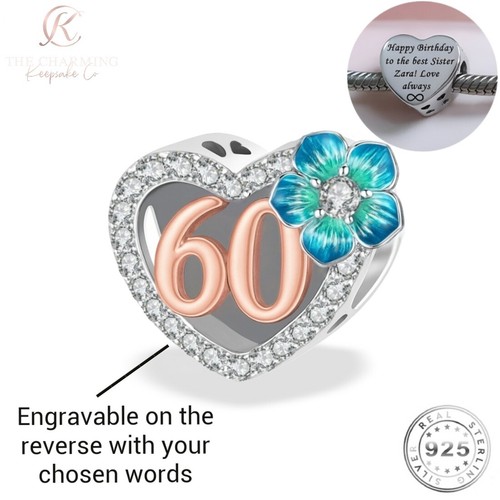 60th birthday charm - charm, &