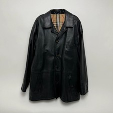 Burberry Black Leather Coat