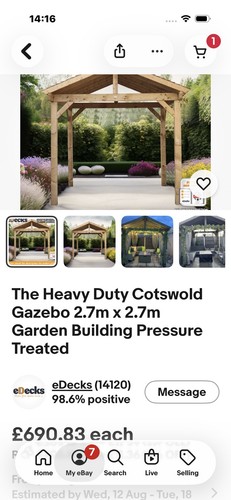 Gazebo 7 from edecks - x,
