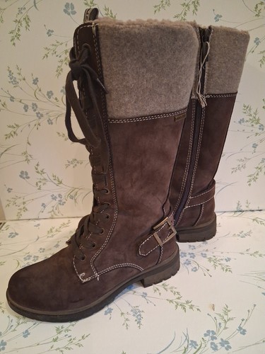 Tamaris brown suede boots - tamaris,
